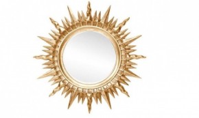 Зеркало круглое золото (1810(1) в Миассе - miass.ok-mebel.com | фото 1